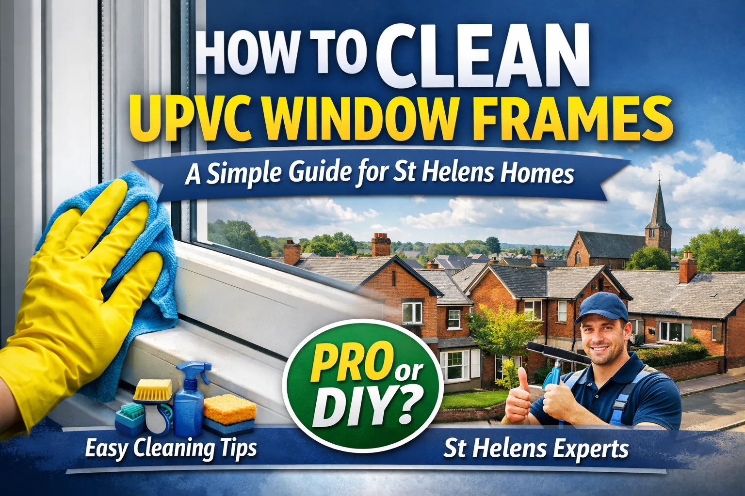 how to clean UPVC window frames